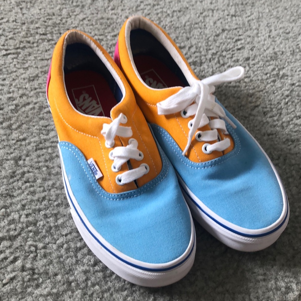 Multicolored Vans. Size 7.5 Mens, 9 Womens